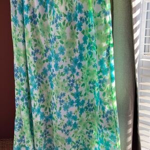 Floral Green and Blue Skirt